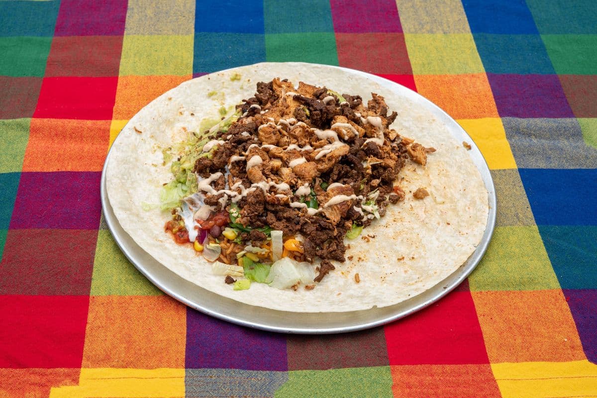 Steak and Chicken Burrito