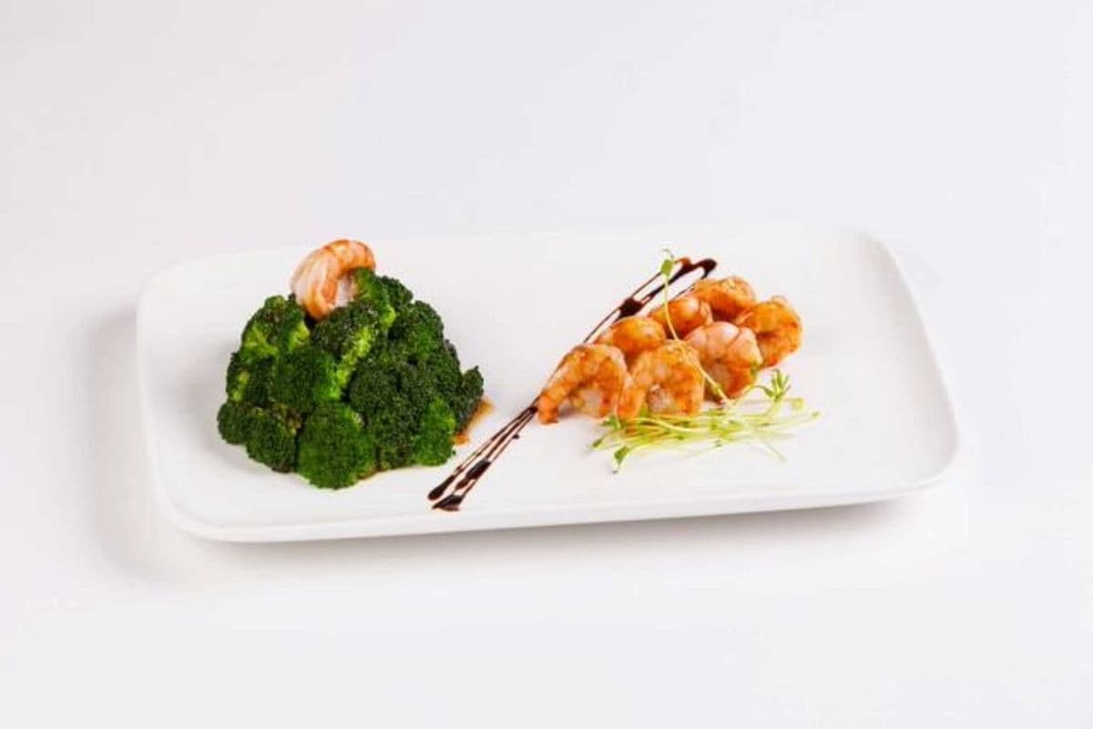 Shrimp with Broccoli with rice