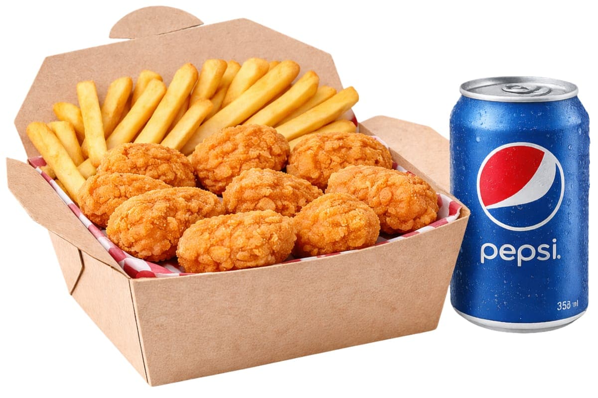 Kids' Chicken Nuggets with Fries and Pop