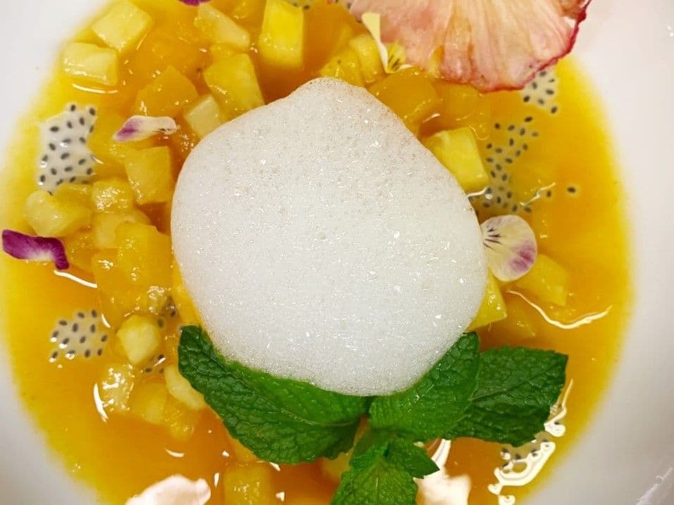 Mango Passionfruit Panna Cotta