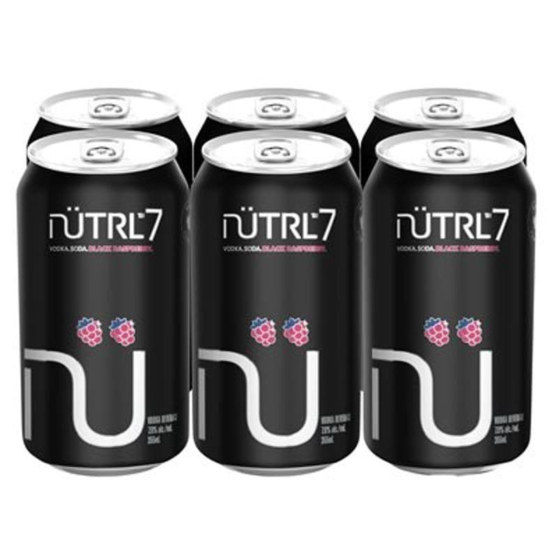 Nutrl 7 Vodka Soda Black Raspberry (6 Pack)