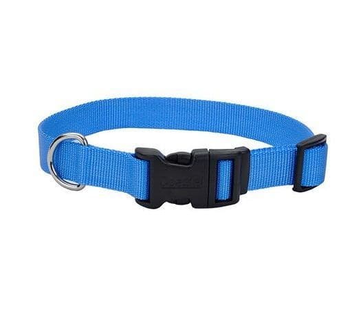Coastal Adjustable Nylon Collar With Tuff Buckle Blue Lagoon Dog