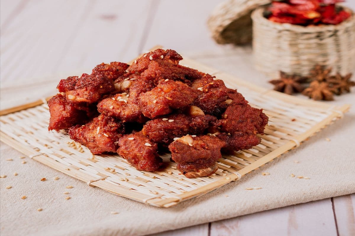 Sichuan Style Spicy and Crispy Fried Pork Ribs