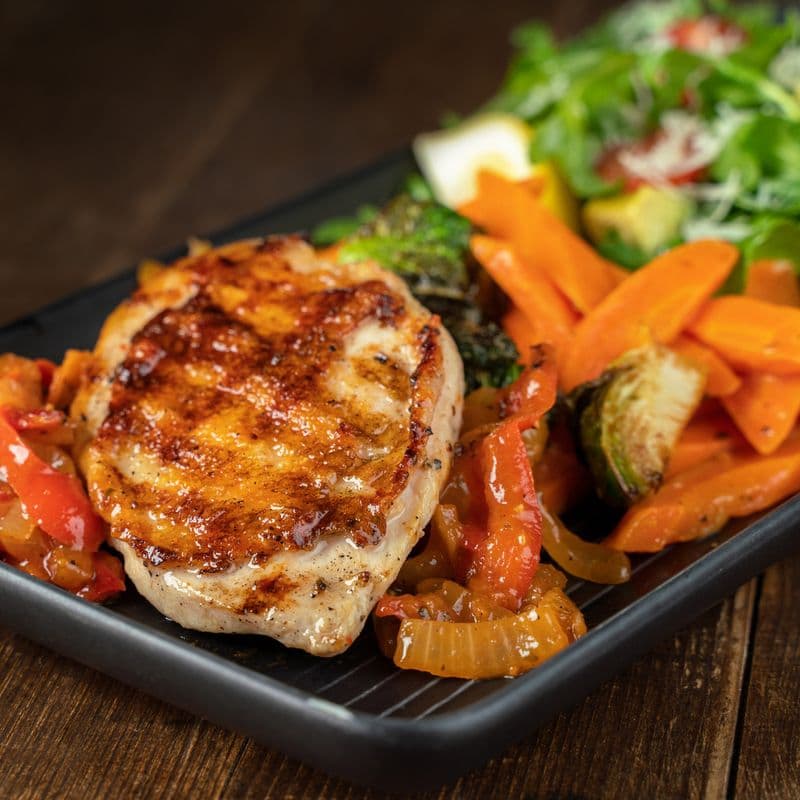 Keto Grilled Chicken Breast with Red Pepper and Onion Jam