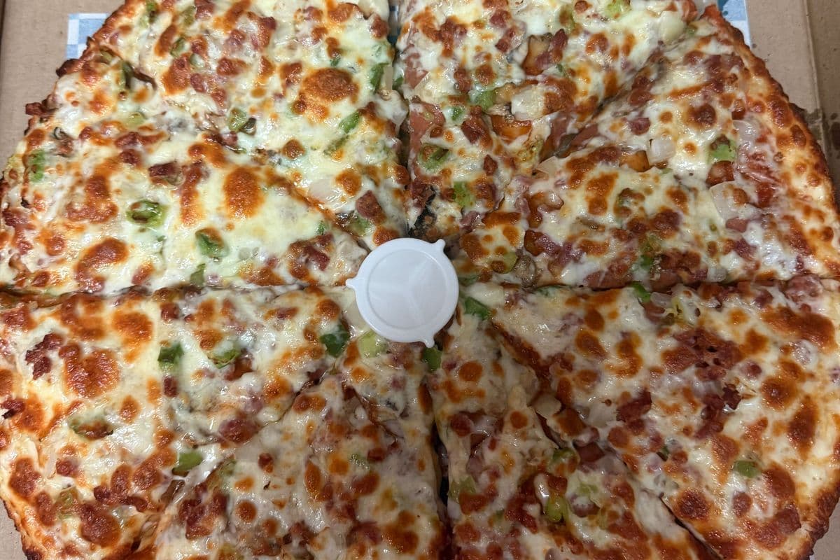 One 14" Large Deluxe Pizza