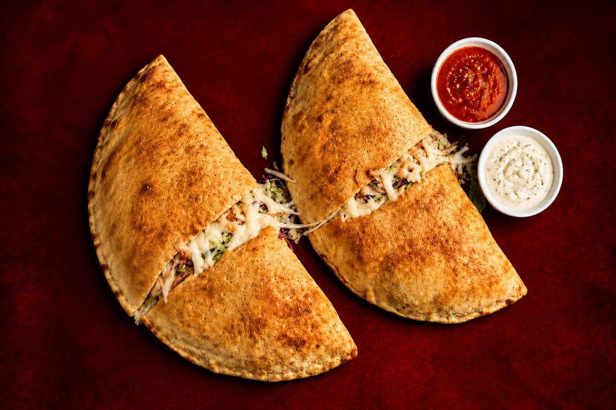 DOUBLE CALZONE COMBO – 2 MEDIUM CALZONES & 2 DIPS
