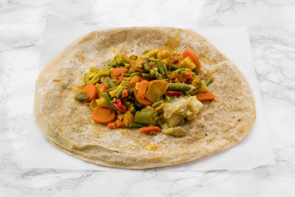 Mixed Vegetables Roti