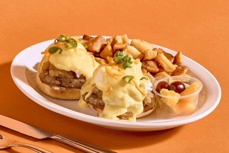 Apple & Sausage Benedict