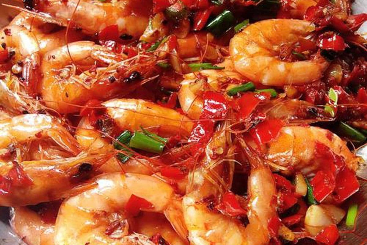 spicy ginger shrimp 劲爆虾