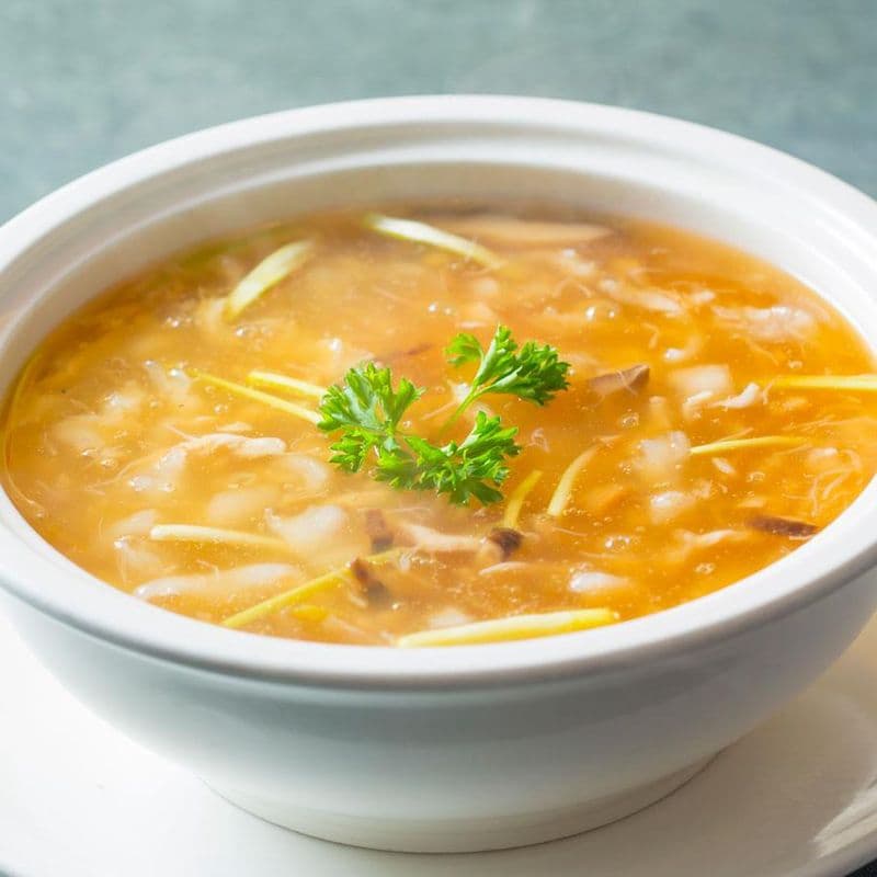 Dried Scallops with Chives Thick Soup 韭黃瑤柱羹