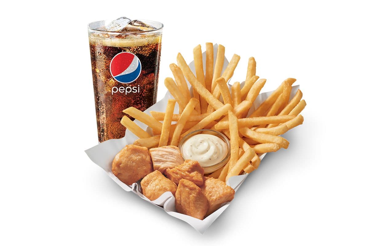 Rotisserie-style Chicken Bites Basket with Drink