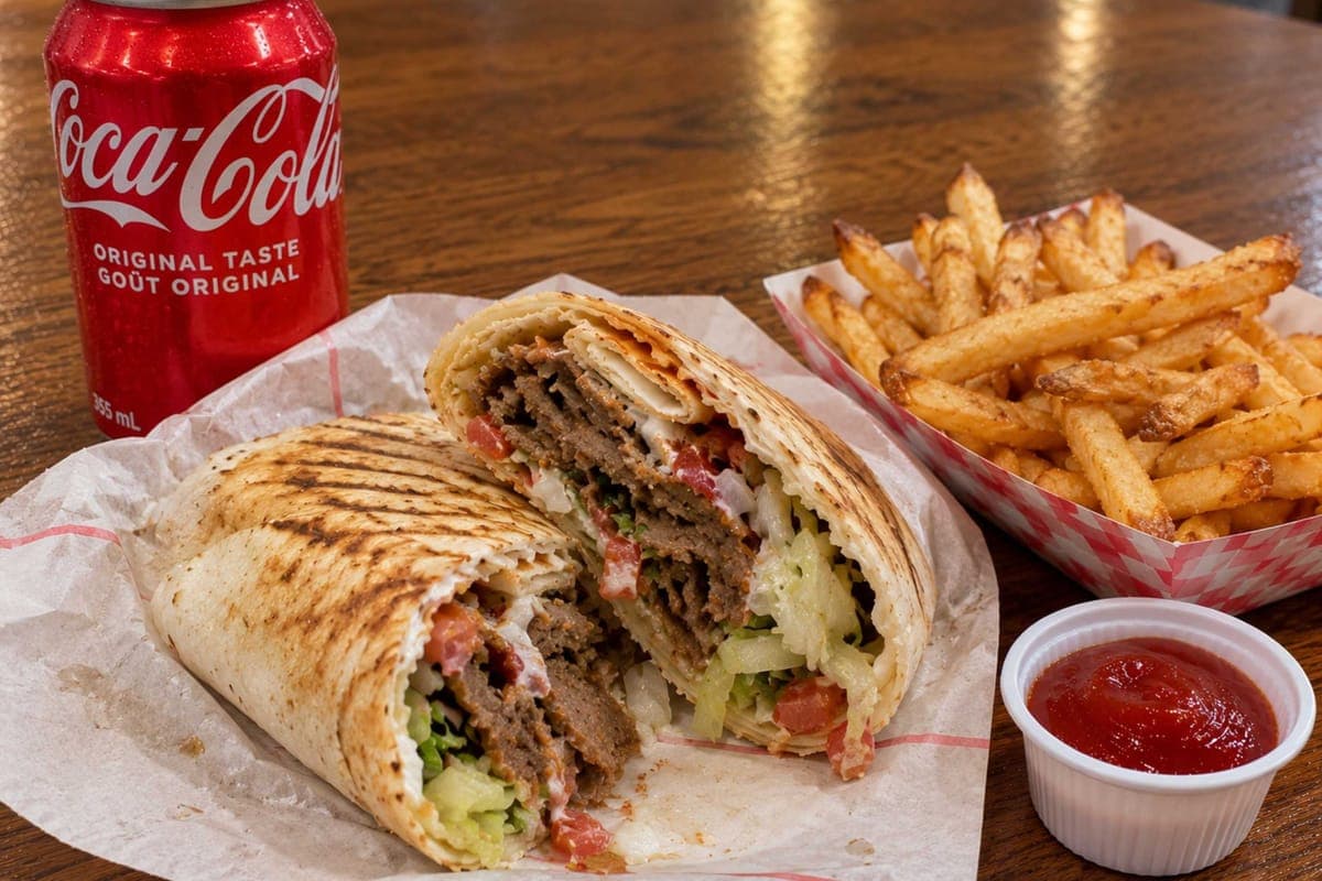 Donair + Side and Pop Combo