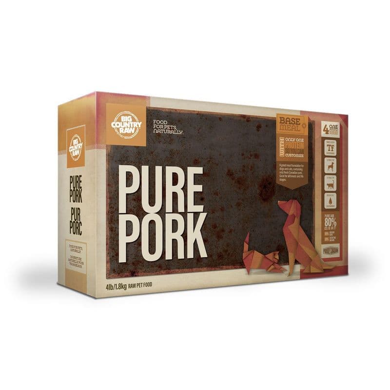 Big Country Raw Pure Pork Carton - 4 x 1 lb