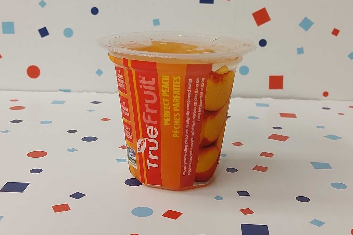 True fruit perfect peach fruit cup (217ml )
