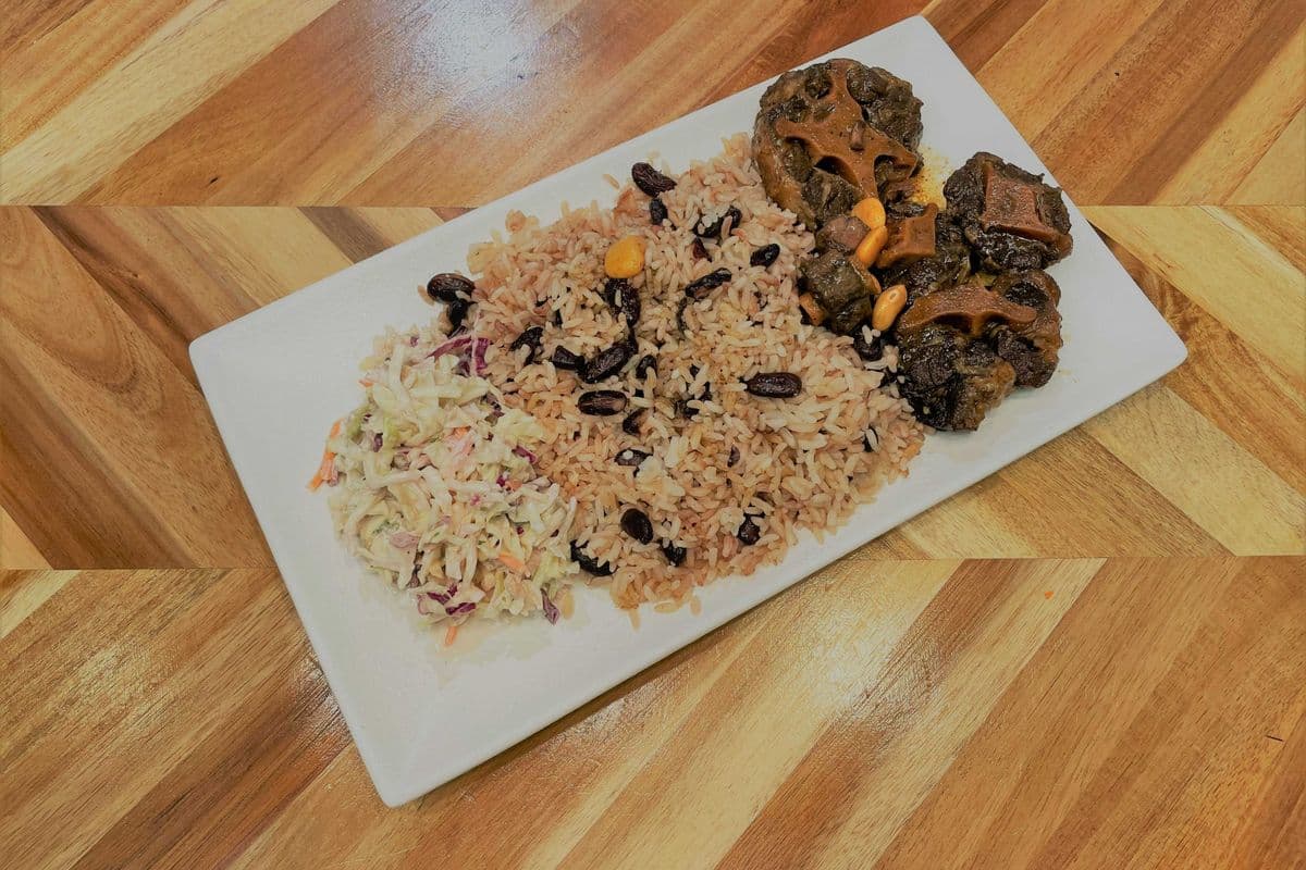 Oxtail and Rice & Peas