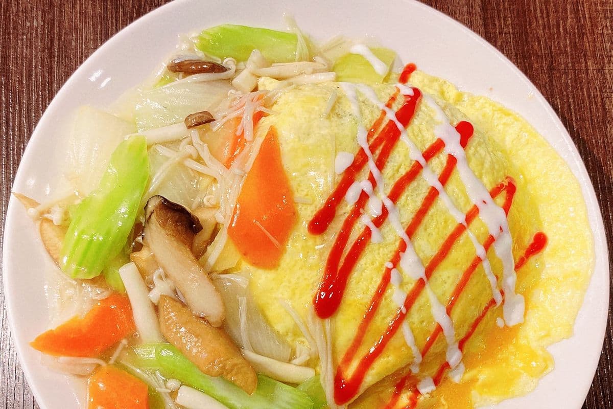 F3. Egg Wrapped Rice with Mushroom