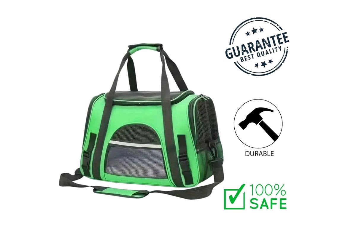 Ashario Pets - Ultra Comfort Portable Pet Travel Carrier Bag - Green