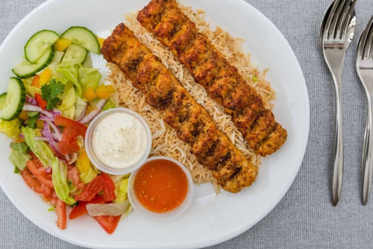 Chicken Shami Kabob Platter