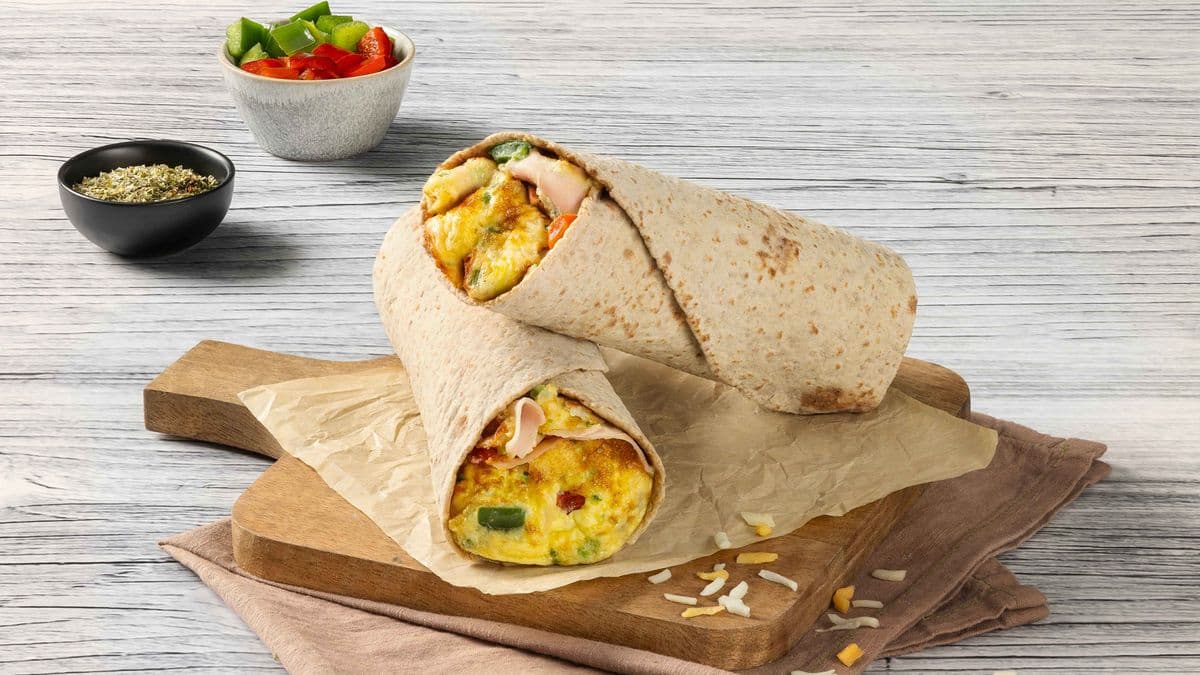 Vegetarian Denver Omelet Wrap