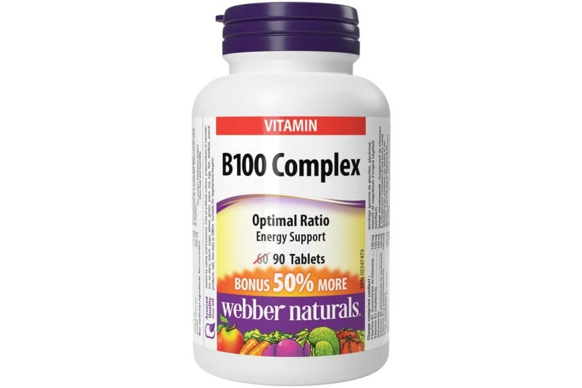 WEBBER VITAMIN B 100 COMPLEX 60+30 TABLETS (90)