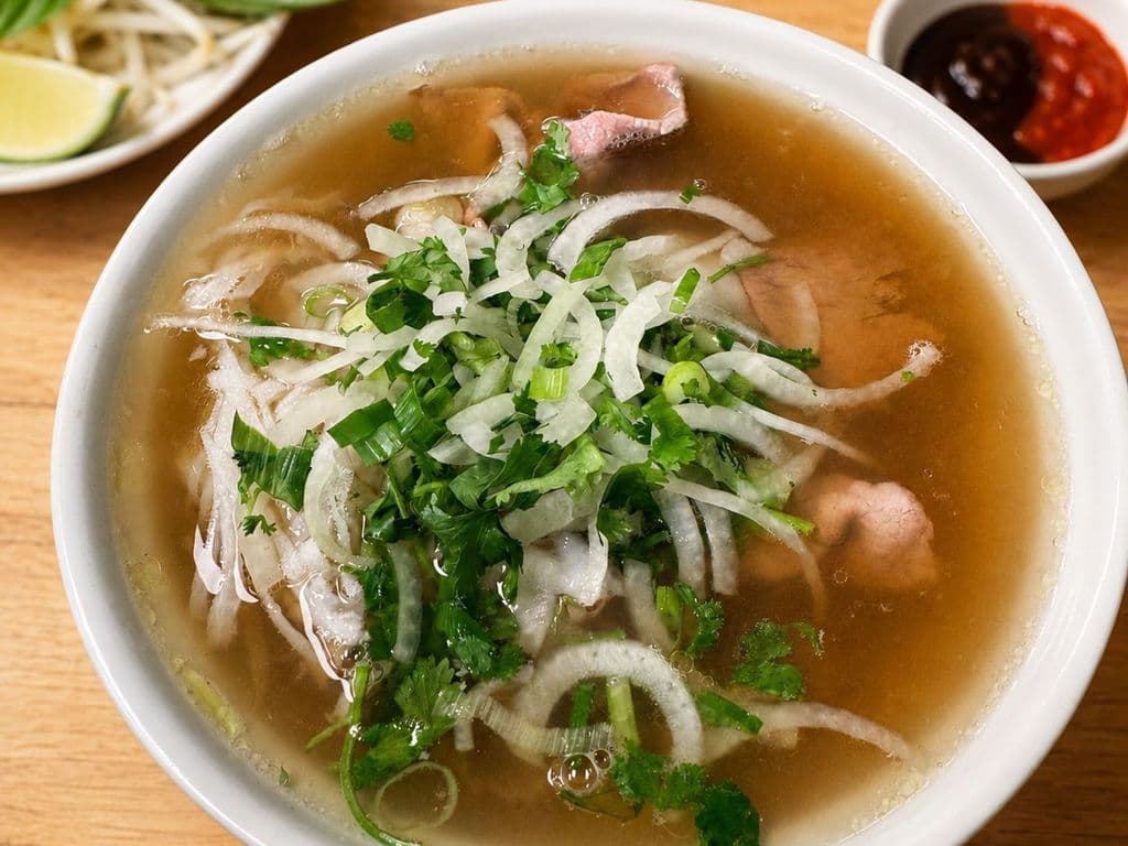 210. Medium Rare Beef, Brisket and Tripe Rice Noodle Soup