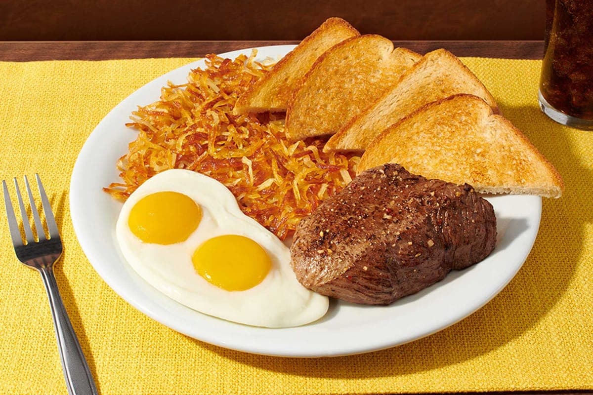 Sirloin Steak & Eggs (820-1030 Cals)