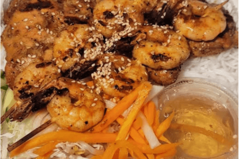 #71. Veggie Marinated Prawns and Lemongrass Chicken