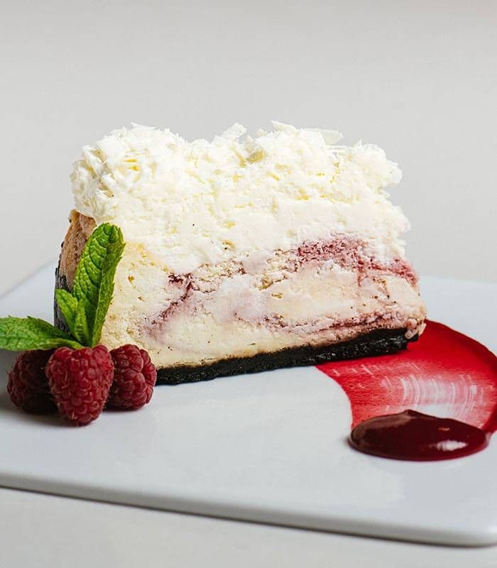 White Chocolate Raspberry Cheescake