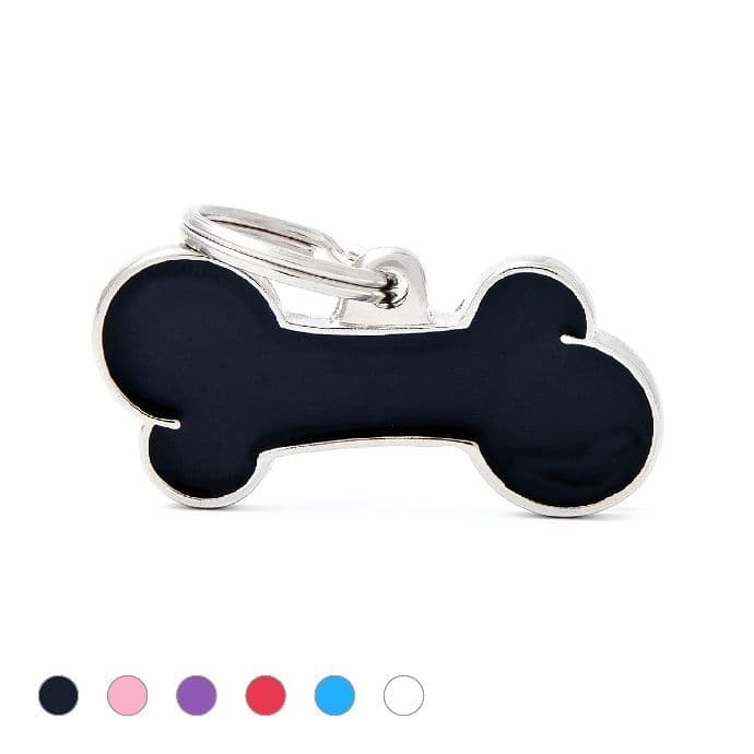 MyFamily Black XL Bone Engraved Tag