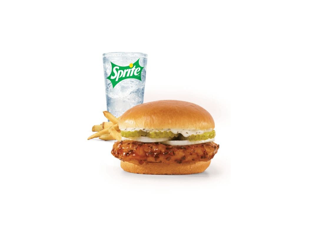 Spicy Korean BBQ Chicken Sandwich Combo - Large