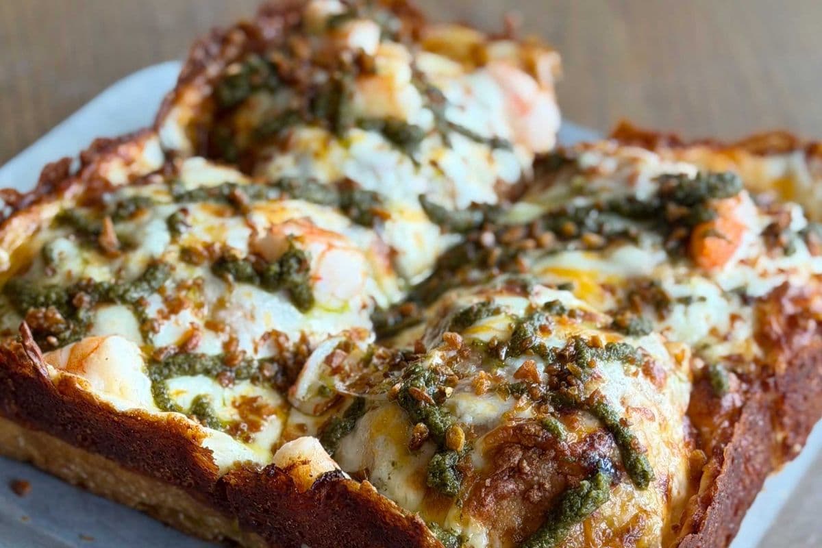 Detroit Pesto Garlic Shrimp