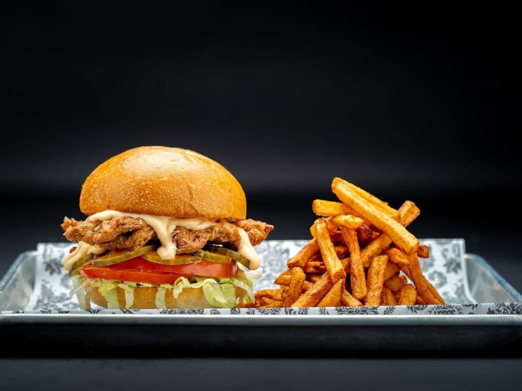 Burger au Poulet Shiitake Végé / Veggie Shiitake Chicken Burger