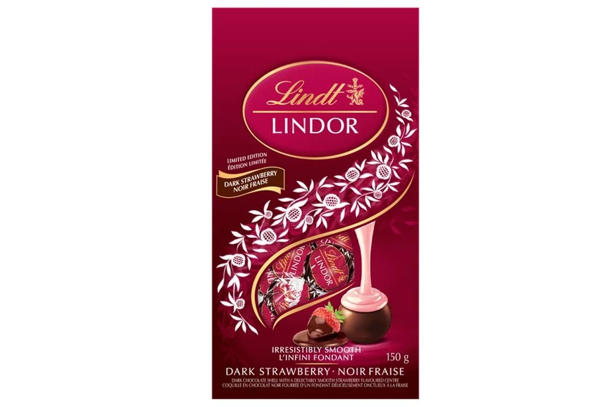 Lindt Lindor Dark Chocolate Strawberry Truffles
