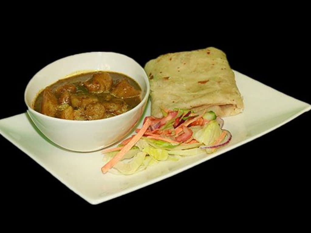 Shrimp Curry with Roti