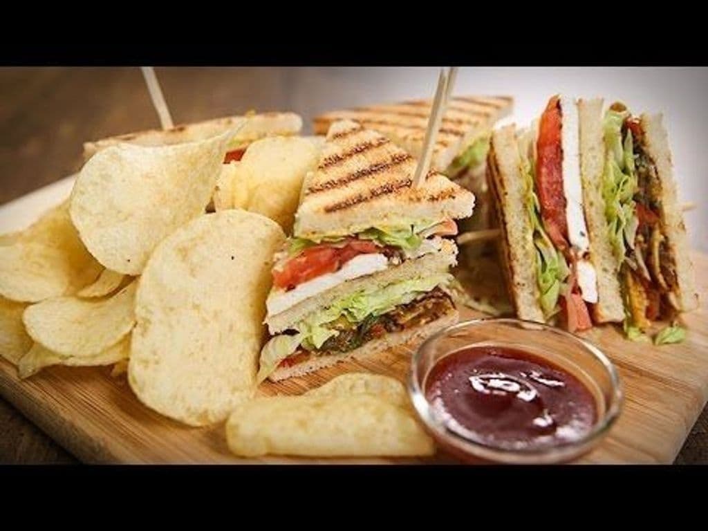 Vegetable Club Sandwich Grilled