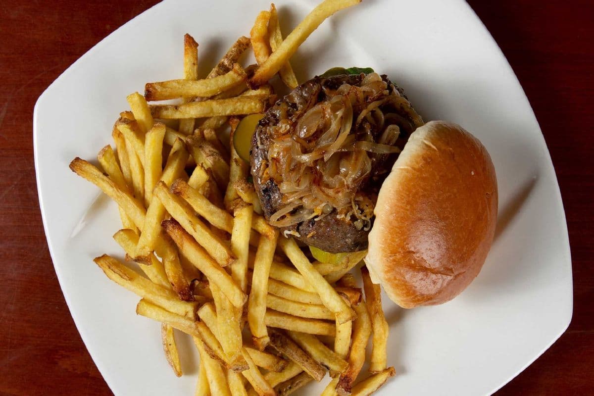 Smoked Cheddar Cheeseburger and Fries