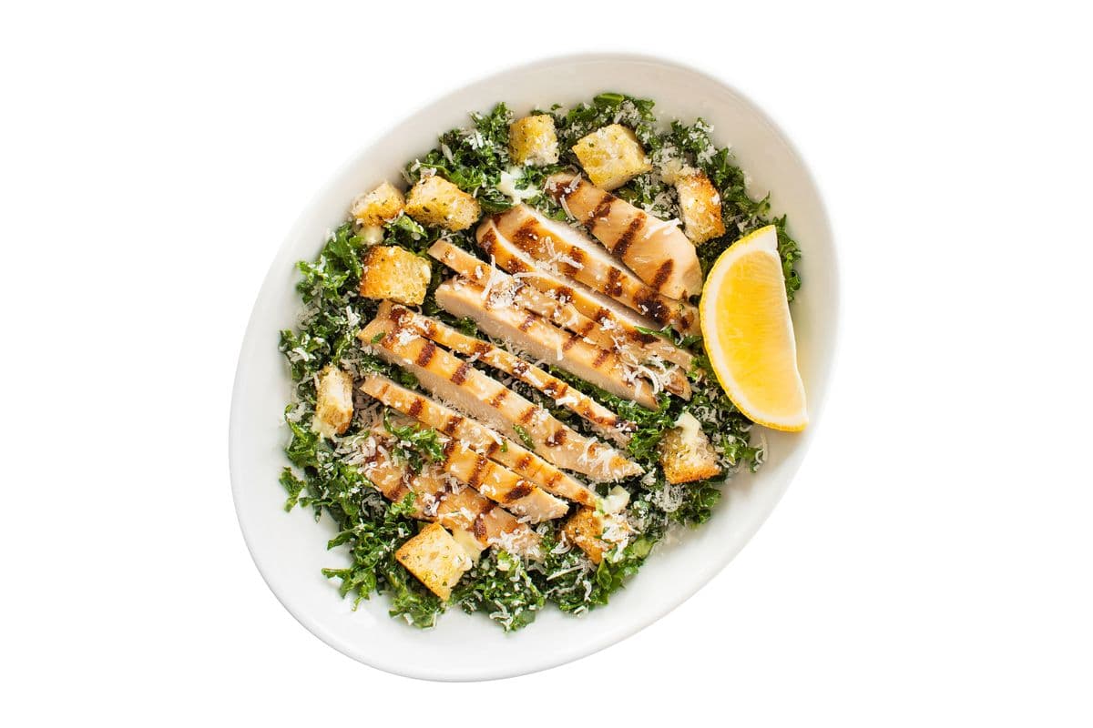 Kale Chicken Caesar Salad