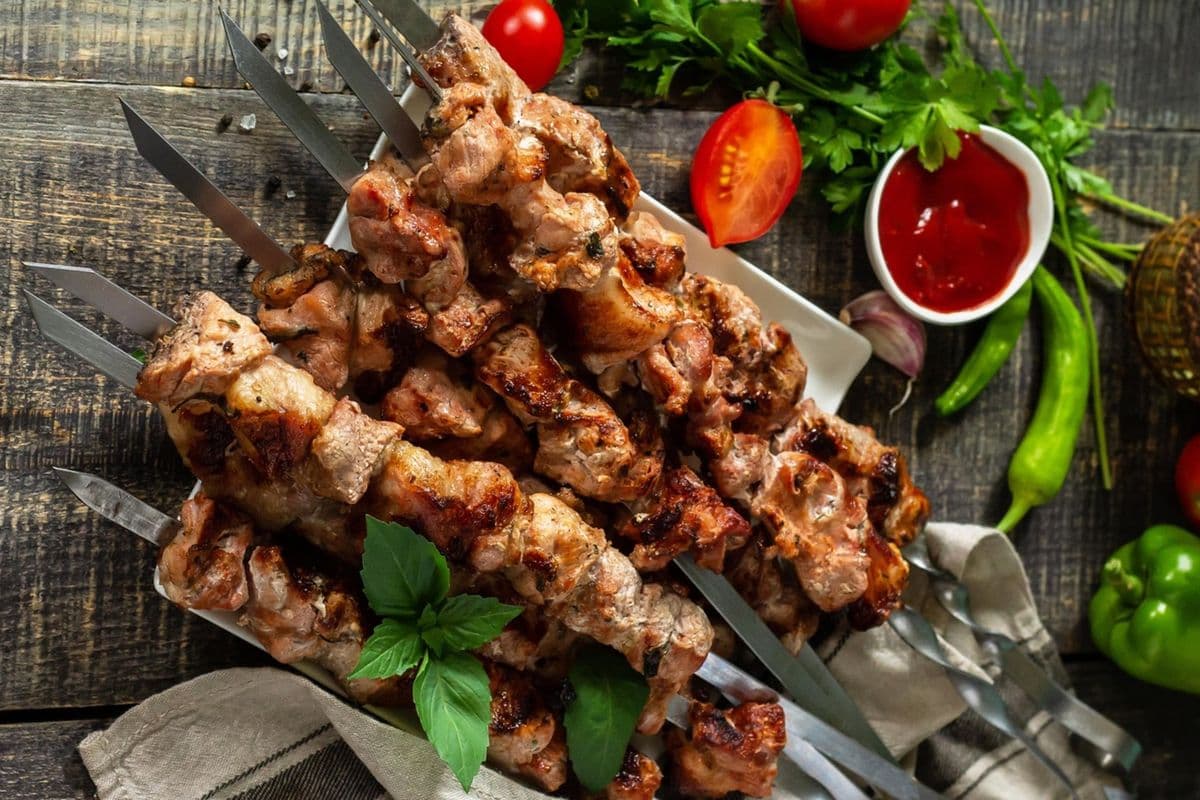 28. Chicken Leg Kabab Skewer