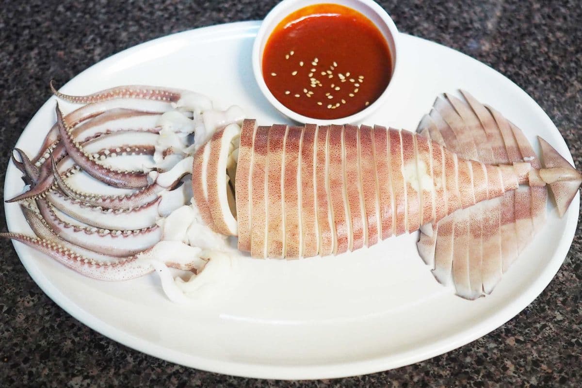 4. Steamed squid