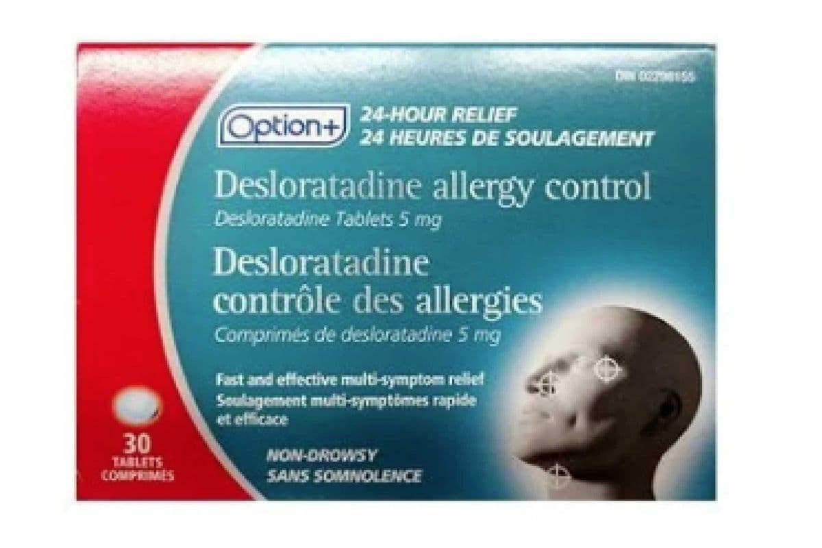 OPTION+ DESLORATADINE ALLERGY CONTROL NON-DROWSY TABLETS 30 PACK (30 TABLETS)