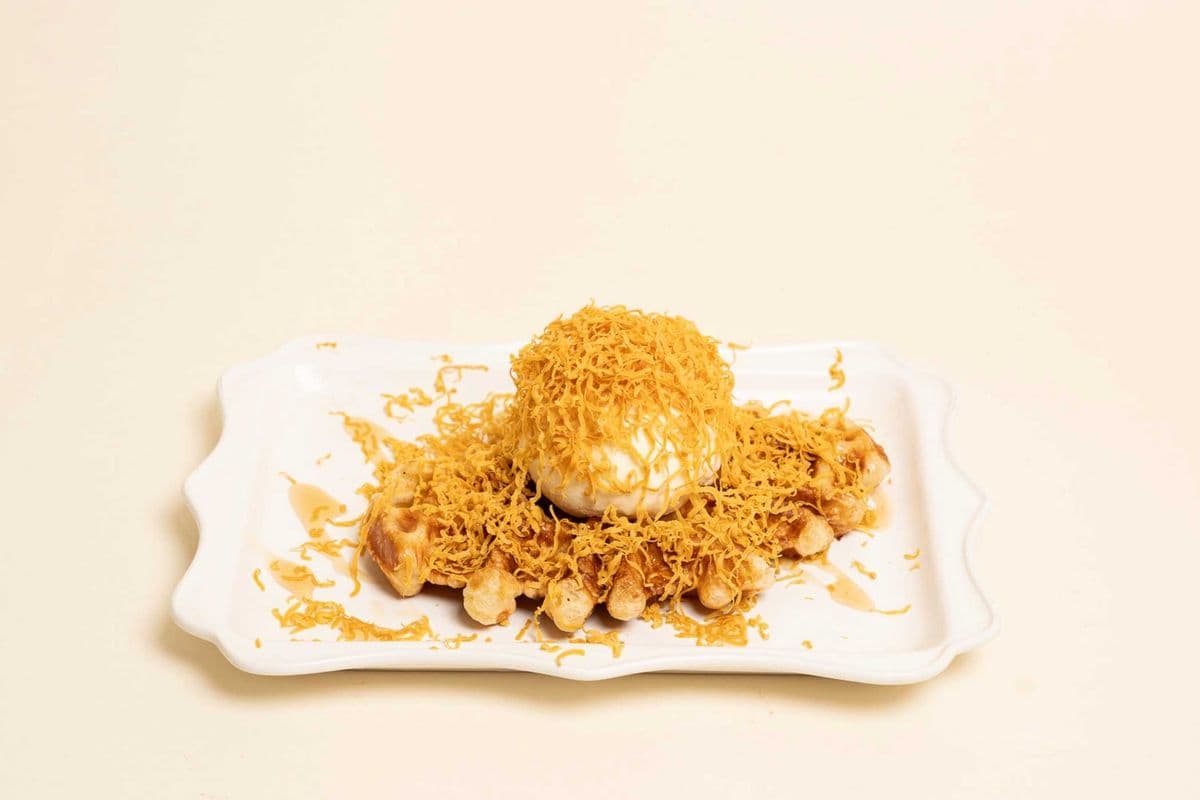 Brown Cheese Croffles