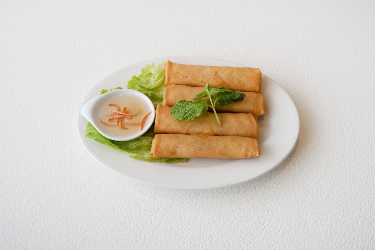 54. Deep-Fried Vegetarian Spring Rolls (4 pcs) - Cha Gio Chay