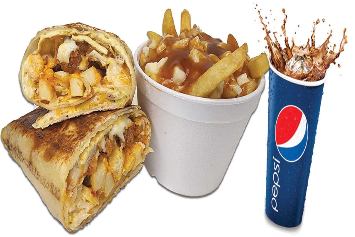Burrito Frito + poutine +Pepsi