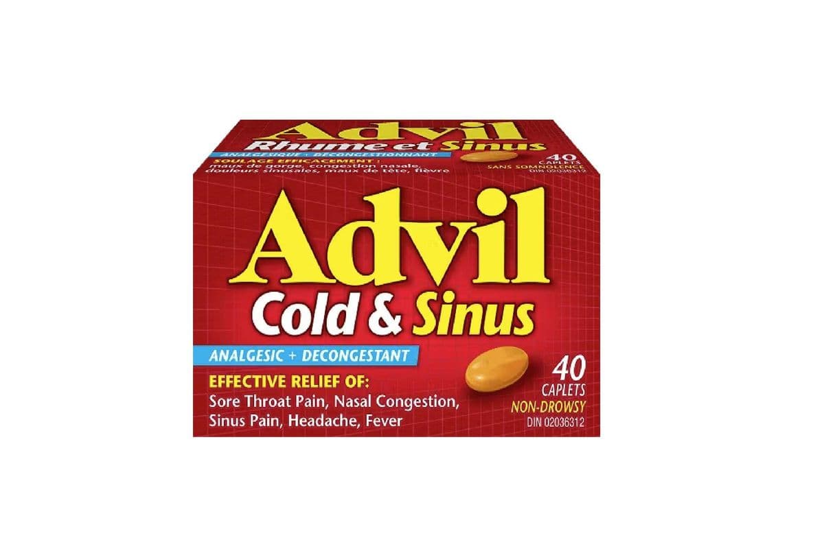 ADVIL COLD and SINUS CAPLETS 40 PACK (40 CAPLETS )