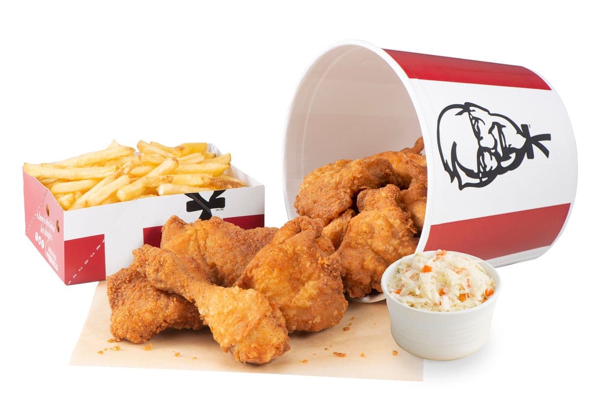 Original Chicken Bucket (6 pcs) and Two Large Sides