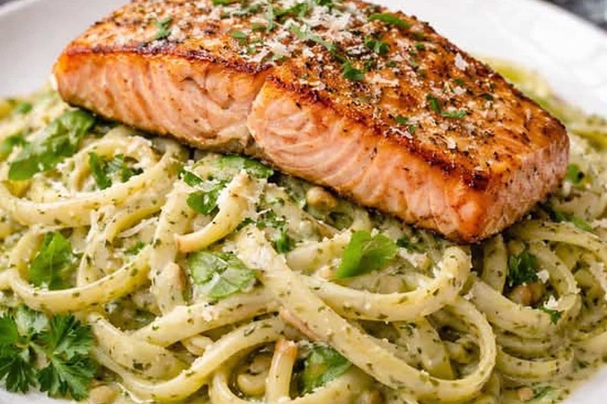 Salmon Linguine