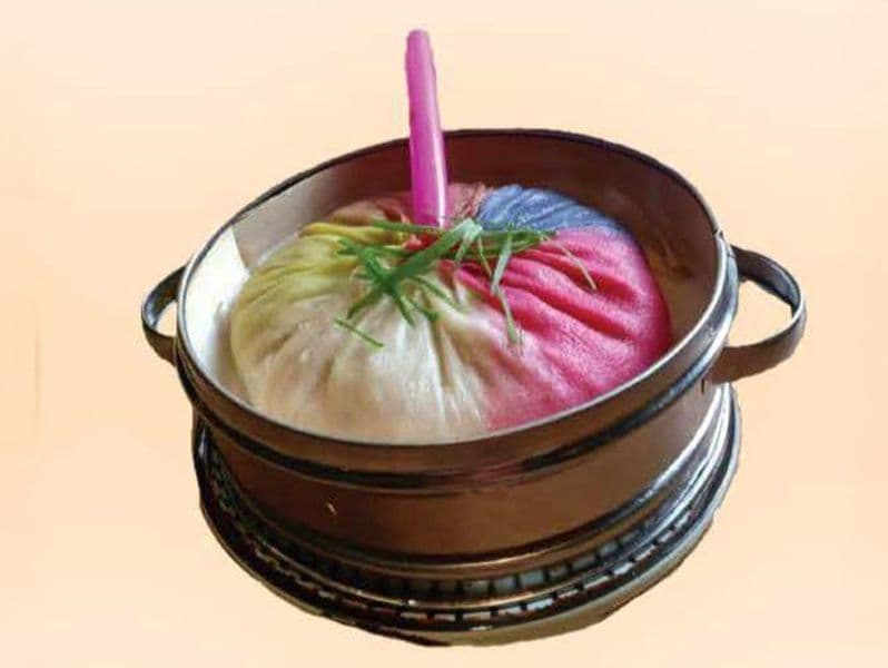 (A06) Lobster Colorful Soup-dumpling (1pc) (A06) 龙虾彩色大汤包 (1pc)