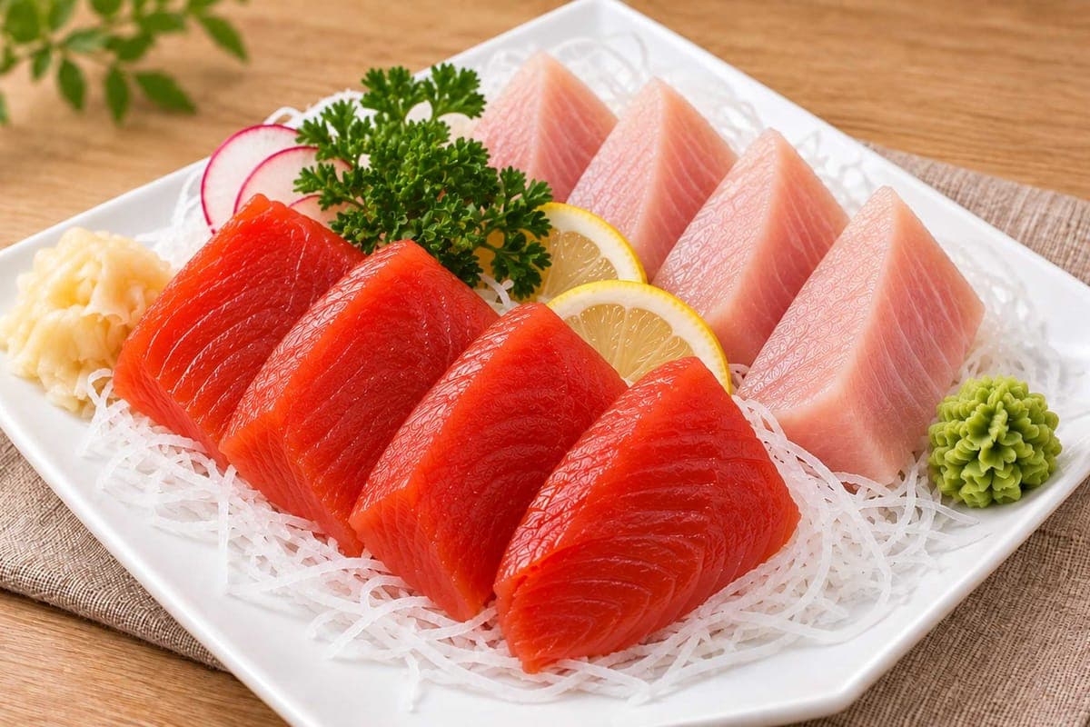 Wild Salmon and Tuna Sashimi (8 pcs)