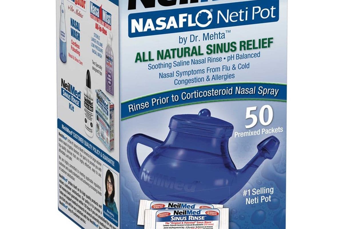 NeilMed NasaFlo Neti Pot (50 Premixed Packets )