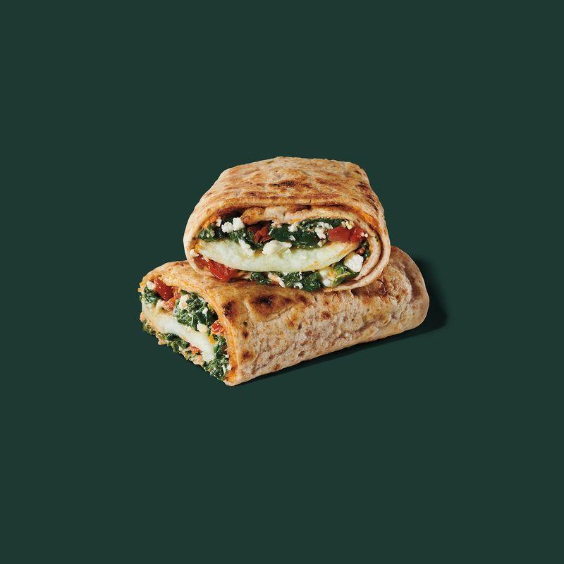 Spinach, Feta and Cage Free Egg White Wrap
